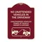 Signmission No Unattended Vehicles in the Driveway Unauthorized Vehicles Towed at Vehicle Owners, BU-1824-23553 A-DES-BU-1824-23553 - alternate 1